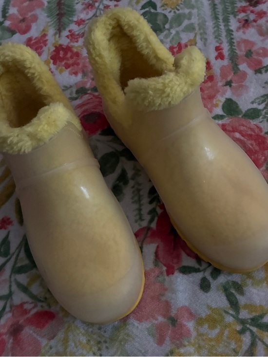 UGG Shoes - Women's Cozy Faux-Fur Lined Slip-On Rain Clogs - Yellow